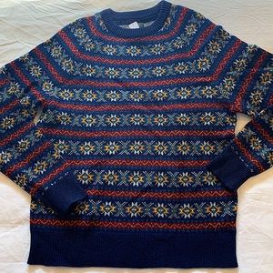 NWT! J. Crew fair isle lambswool crewneck sweater